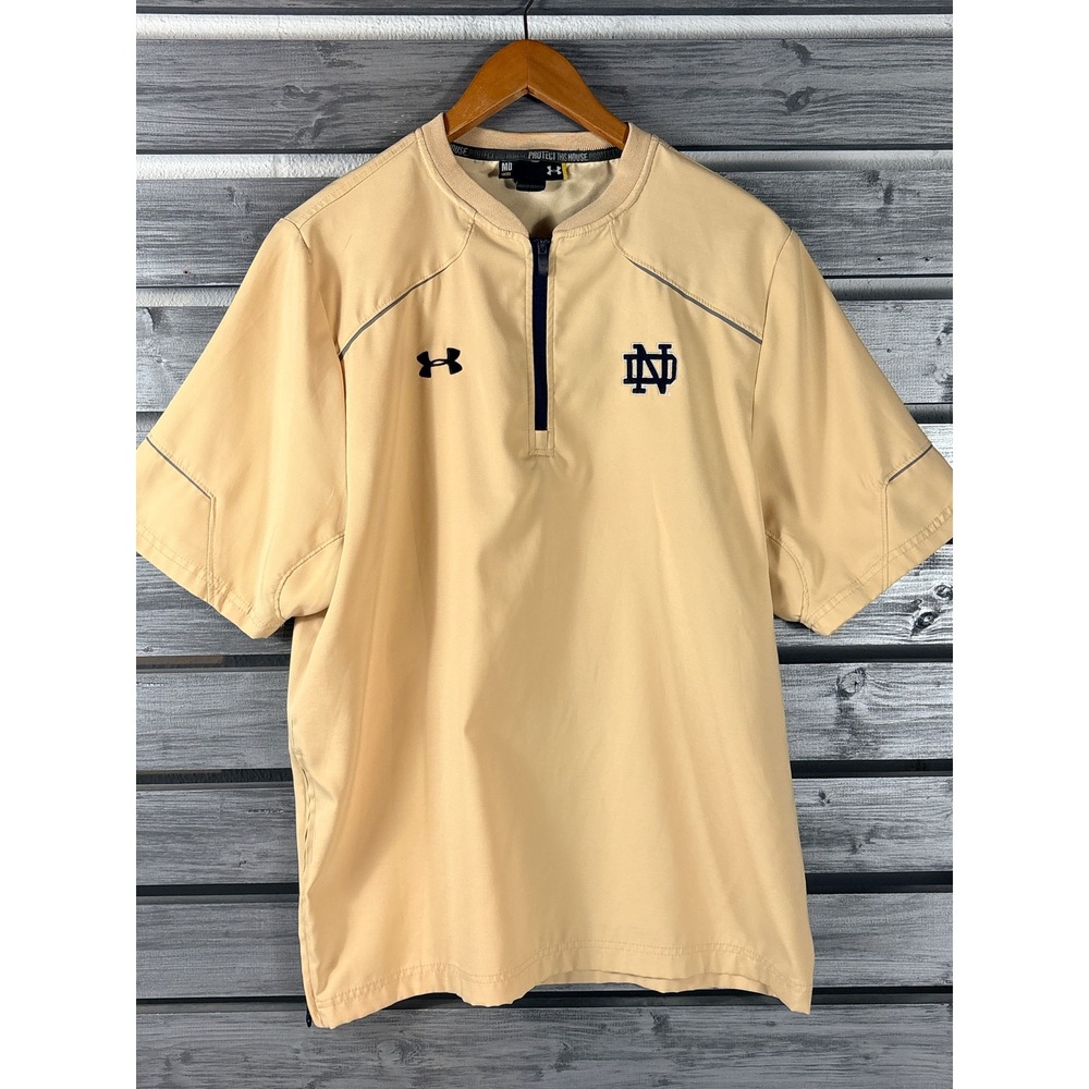 Under Armour Notre Dame Fighting Irish 1/4 Zip Windbreaker Shirt Mens M